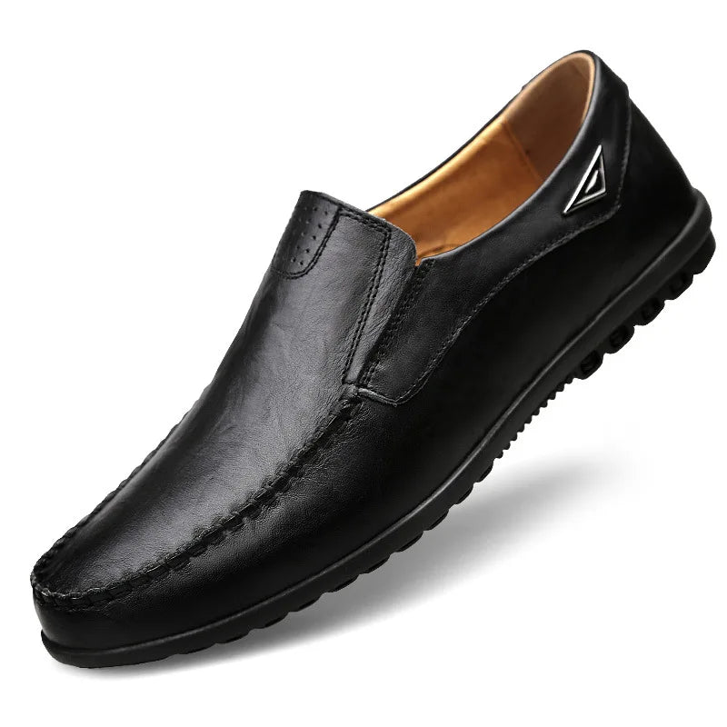 Men's Luxury Genuine Leather Loafers: Designer Slip-On Driving Shoes