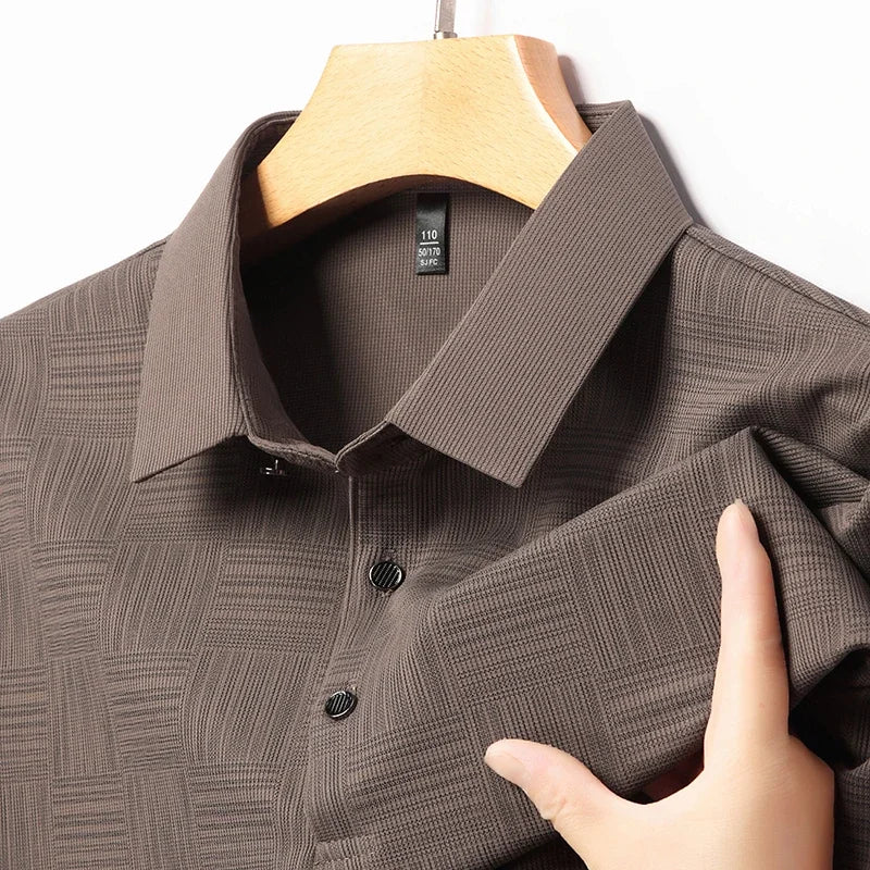 New Men's Polo Shirt: Printed, Business-Casual, and Breathable