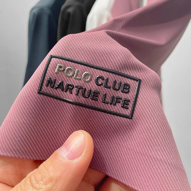 Men's Embroidered Polo Shirt: Pure Cotton & Ice Silk for a Cool, Breathable Summer