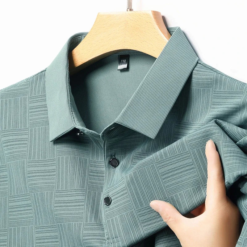 New Men's Polo Shirt: Printed, Business-Casual, and Breathable