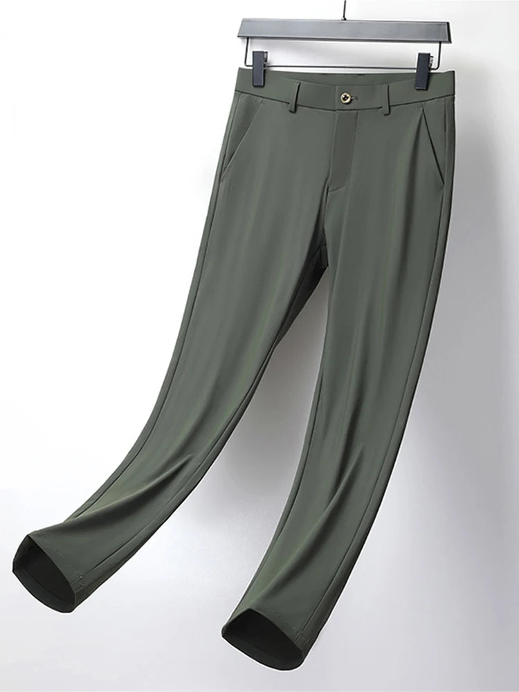 Men's Summer Golf Pants: Korean Fashion, Ice Silk, and Slim Fit for a Cool Look