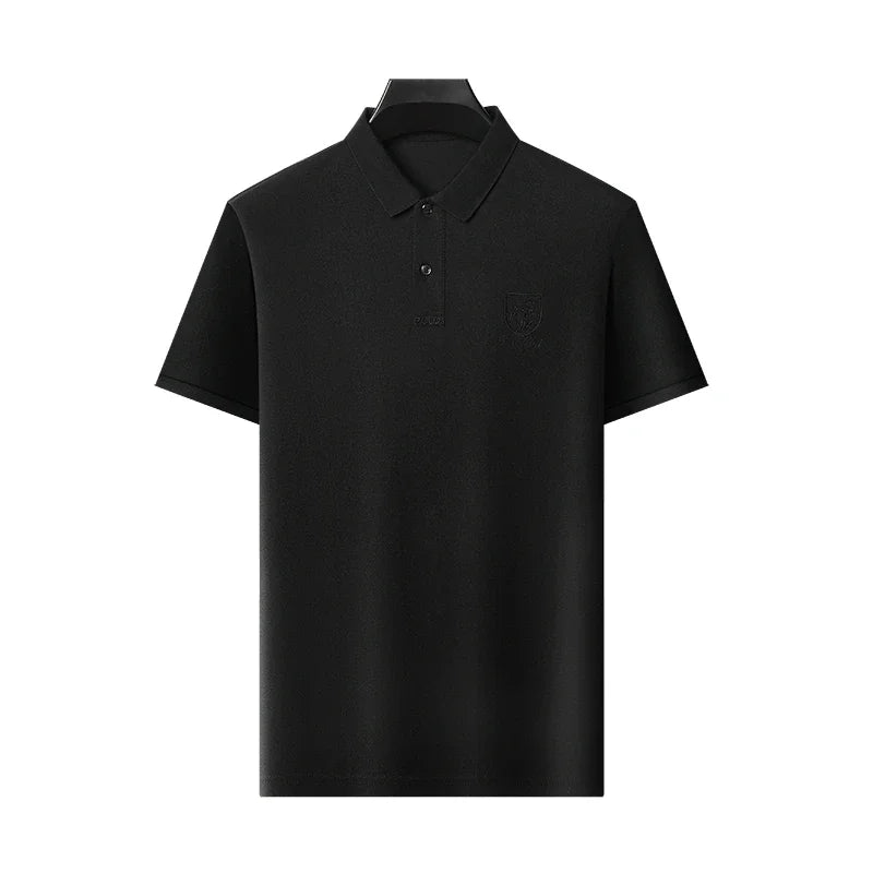 New Men's Polo Shirt: Embroidered Cotton for Business and Leisure