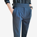 High-Waist Slim Fit Tailored Trousers