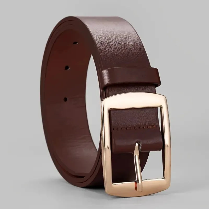 New Luxury PU Leather Belt for Men: High-Quality Designer Strap for Jeans