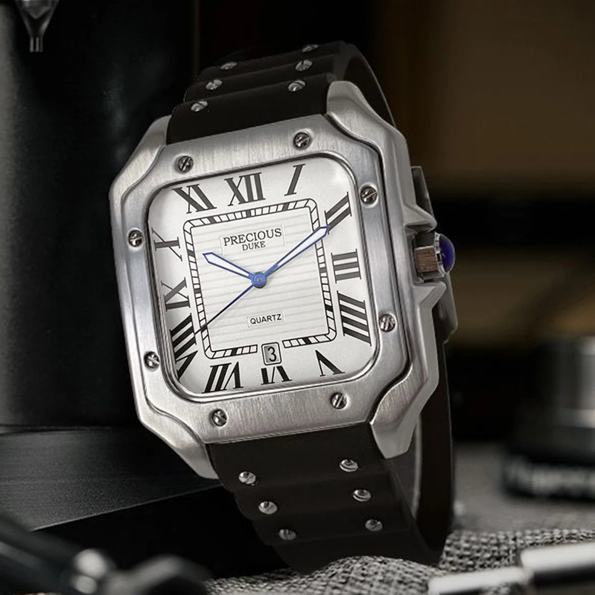 2025 Men's Luxury Watch: British Brand Stainless Steel Quartz with Perpetual Date