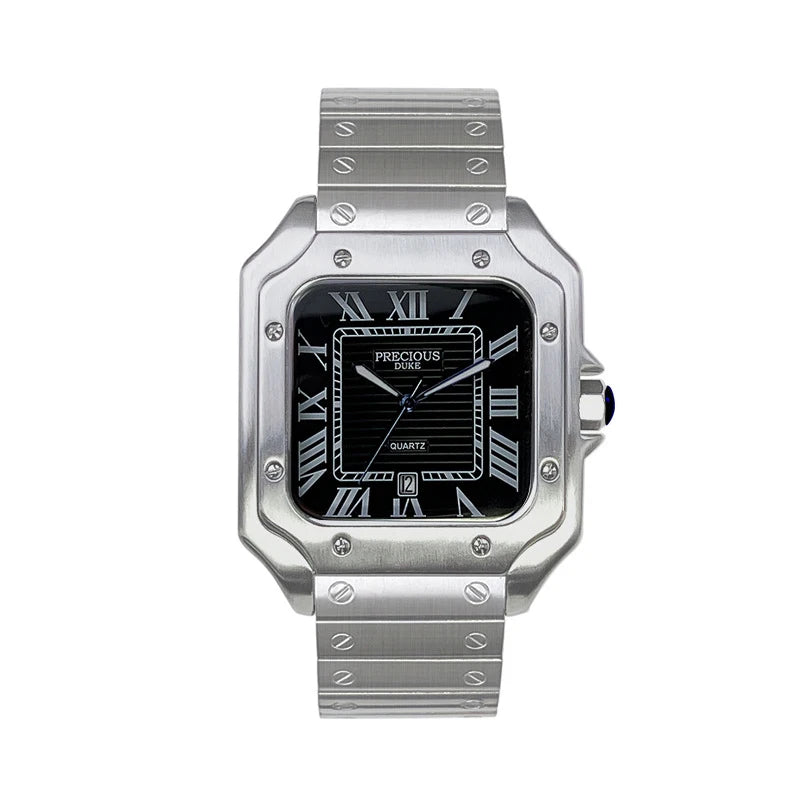 2025 Men's Luxury Watch: British Brand Stainless Steel Quartz with Perpetual Date