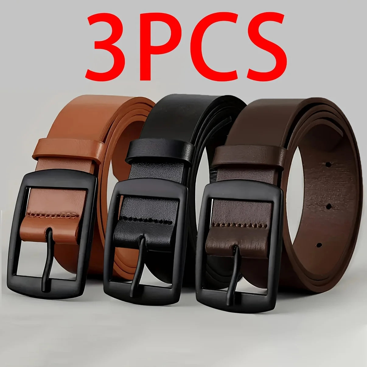 New Luxury PU Leather Belt for Men: High-Quality Designer Strap for Jeans