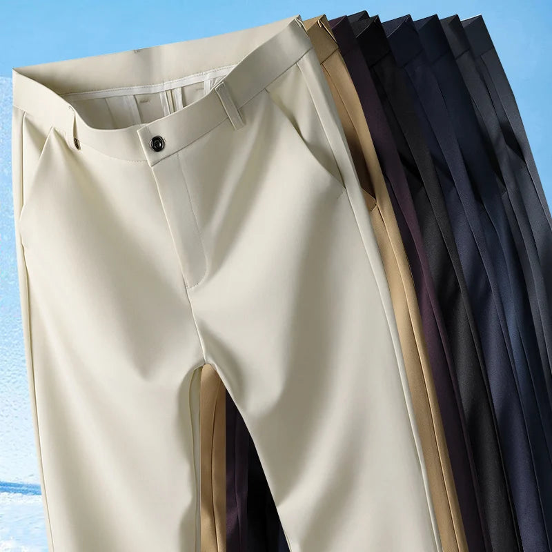 Men's Summer Pants: Thin, Straight, and Silky with a Cool Feel