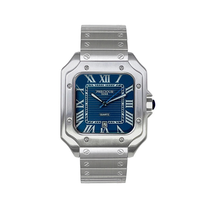 2025 Men's Luxury Watch: British Brand Stainless Steel Quartz with Perpetual Date