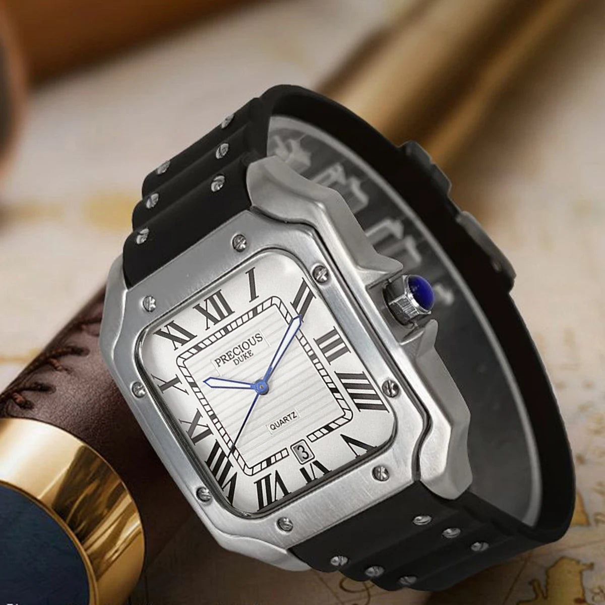 2025 Men's Luxury Watch: British Brand Stainless Steel Quartz with Perpetual Date