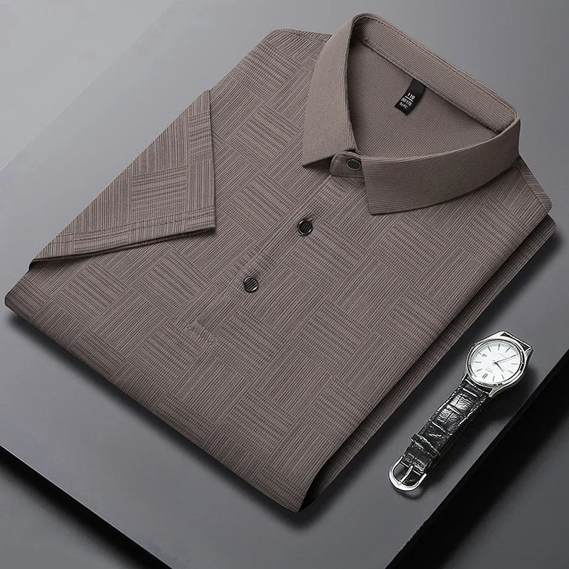 2024 New Men's Polo Shirt: Printed, Business-Casual, and Breathable