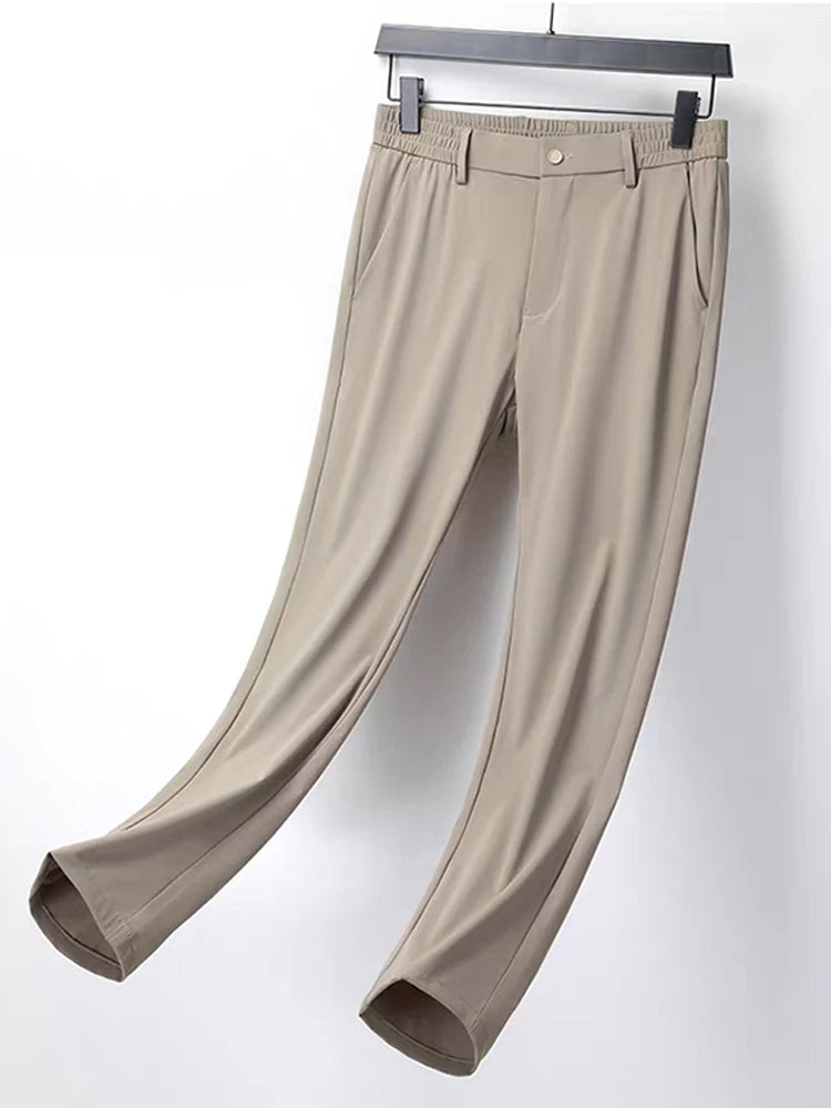Men's Summer Golf Pants: Korean Fashion, Ice Silk, and Slim Fit for a Cool Look
