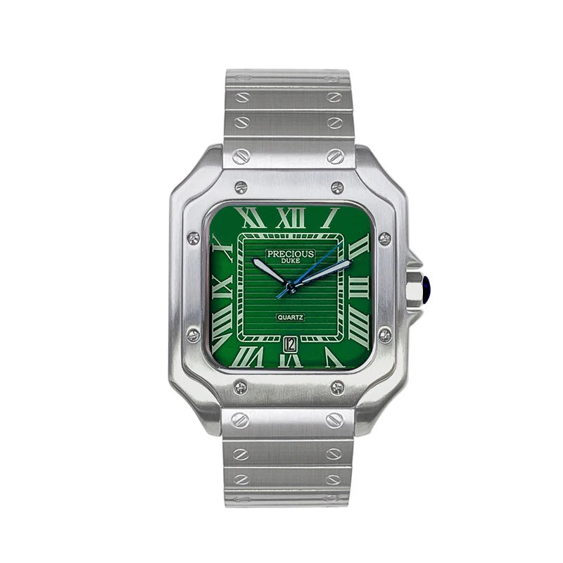 2025 Men's Luxury Watch: British Brand Stainless Steel Quartz with Perpetual Date