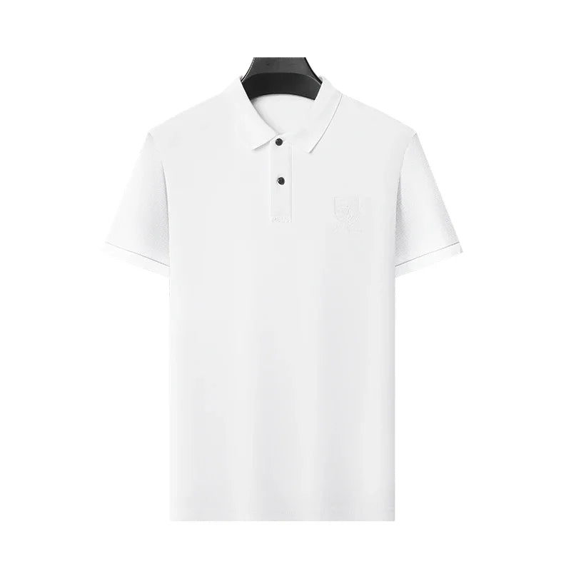 2024 New Men's Polo Shirt: Embroidered Cotton for Business and Leisure