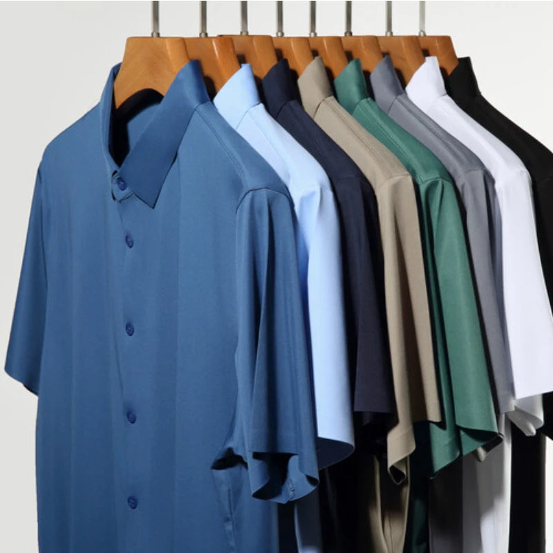 Men's Ultra-Stretch Short Sleeve Shirt: Breathable and Abrasion-Resistant