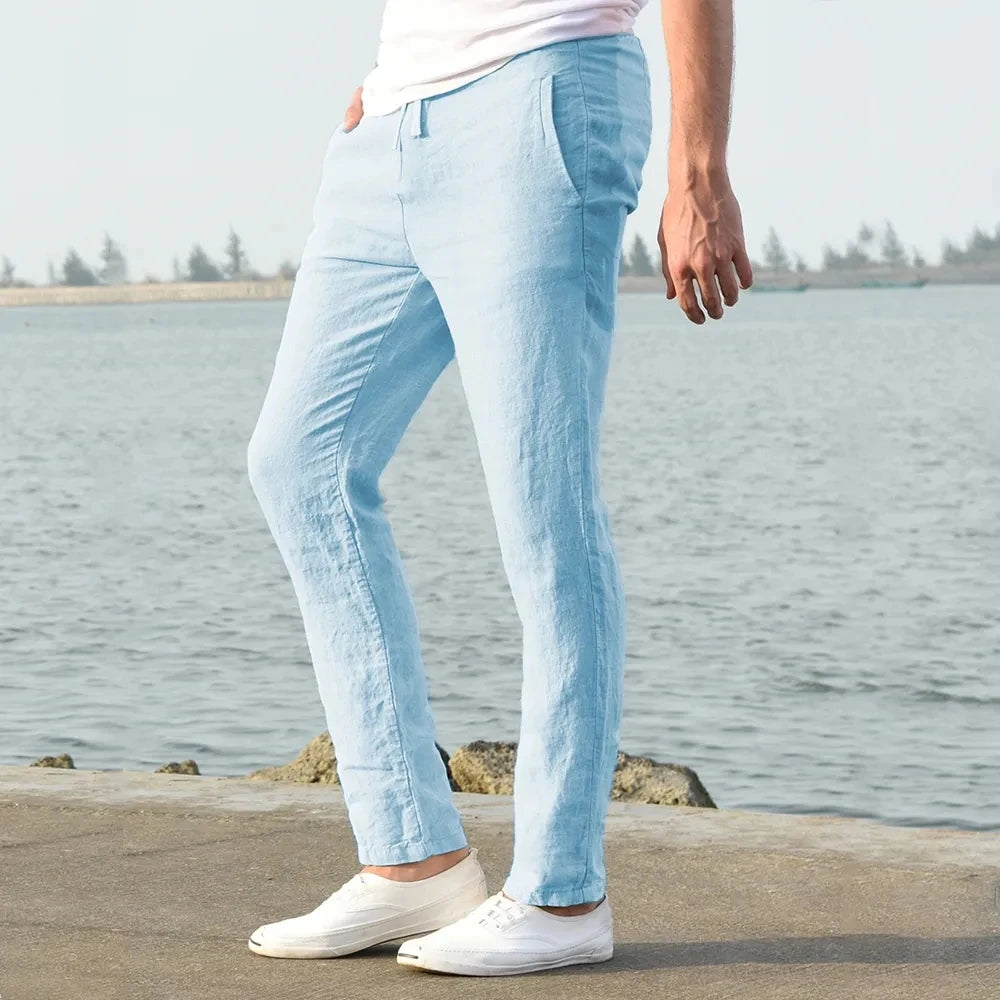 Men's Cotton Linen Pants: Breathable and Casual for Autumn