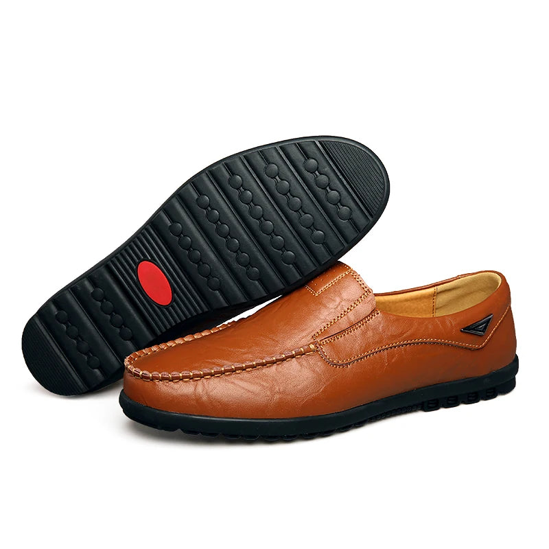 2023 Men's Luxury Genuine Leather Loafers: Designer Slip-On Driving Shoes