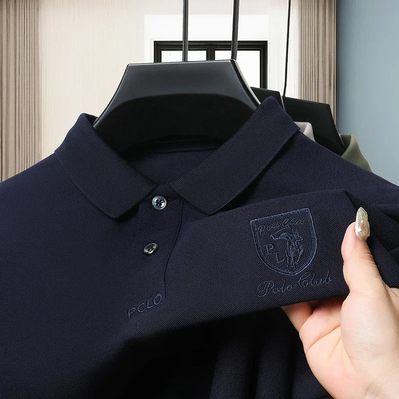 2024 New Men's Polo Shirt: Embroidered Cotton for Business and Leisure