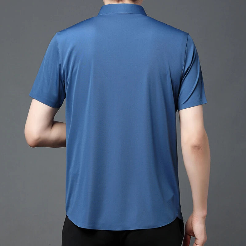 Men's Ultra-Stretch Short Sleeve Shirt: Breathable and Abrasion-Resistant