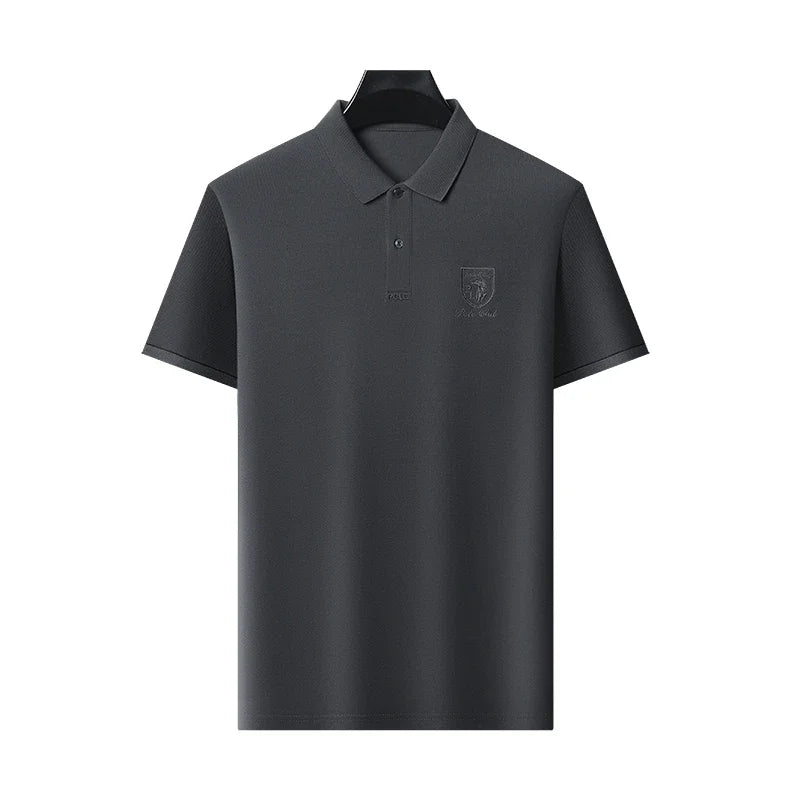 2024 New Men's Polo Shirt: Embroidered Cotton for Business and Leisure