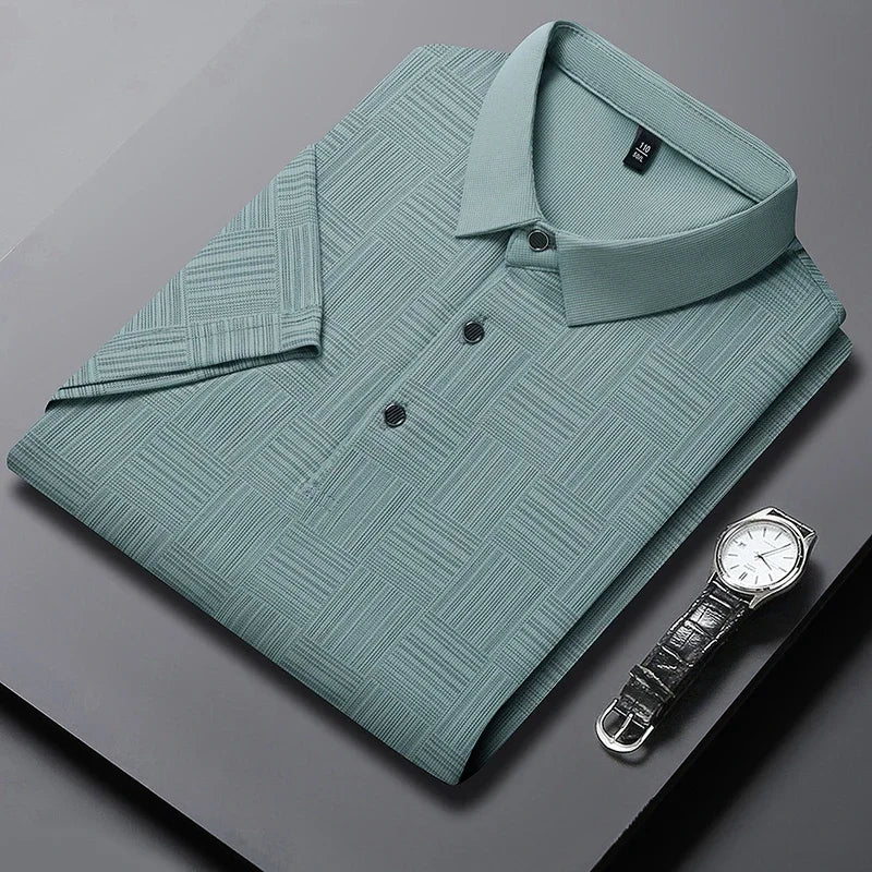2024 New Men's Polo Shirt: Printed, Business-Casual, and Breathable