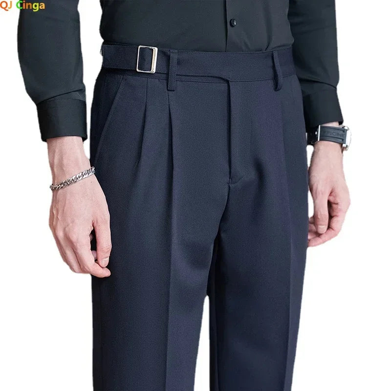 Men's Fashion Trousers: Slim Fit Suit Pants in White, Black, Gray, and Khaki