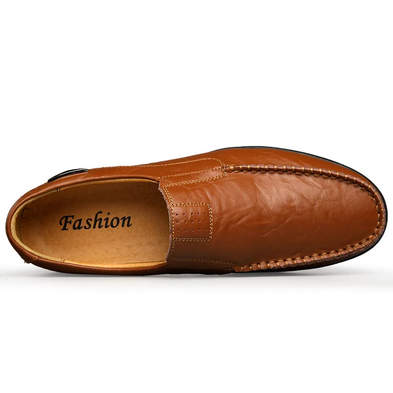 2023 Men's Luxury Genuine Leather Loafers: Designer Slip-On Driving Shoes