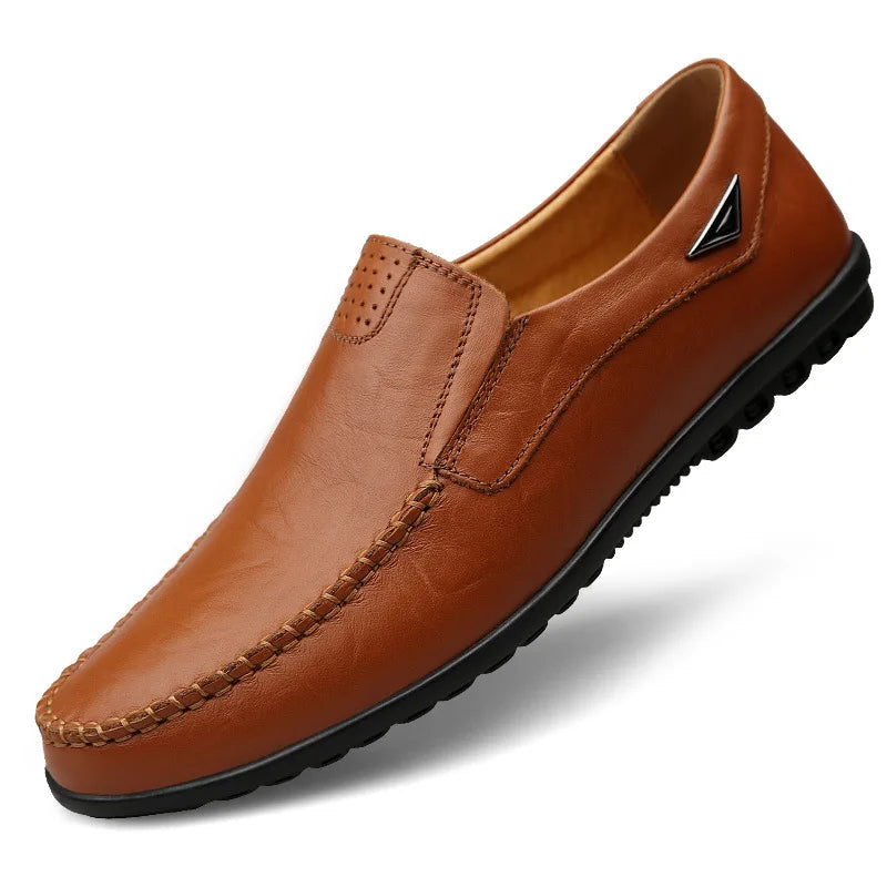 2023 Men's Luxury Genuine Leather Loafers: Designer Slip-On Driving Shoes