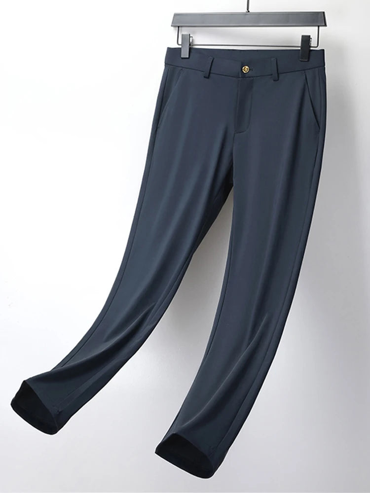 Men's Summer Golf Pants: Korean Fashion, Ice Silk, and Slim Fit for a Cool Look