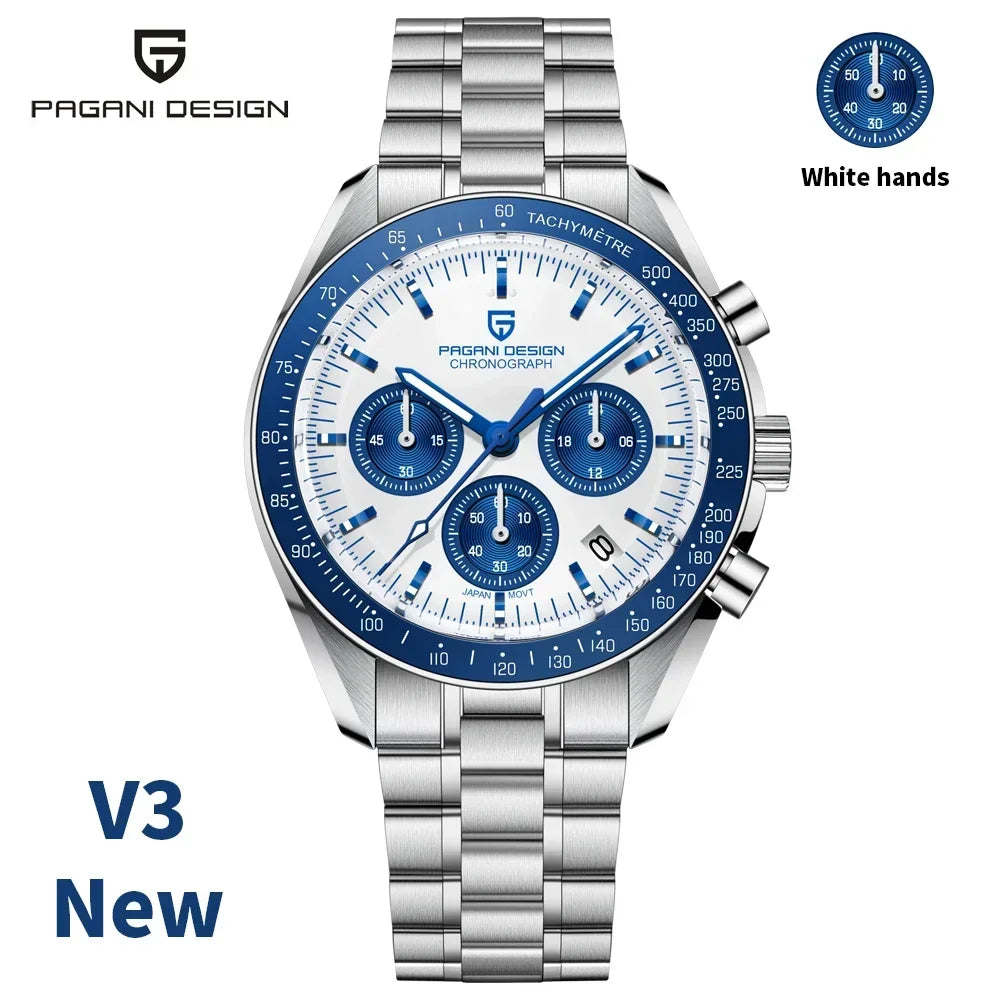 PAGANI DESIGN 2025: Top Luxury Quartz Watch for Men with Chronograph and Sapphire Mirror