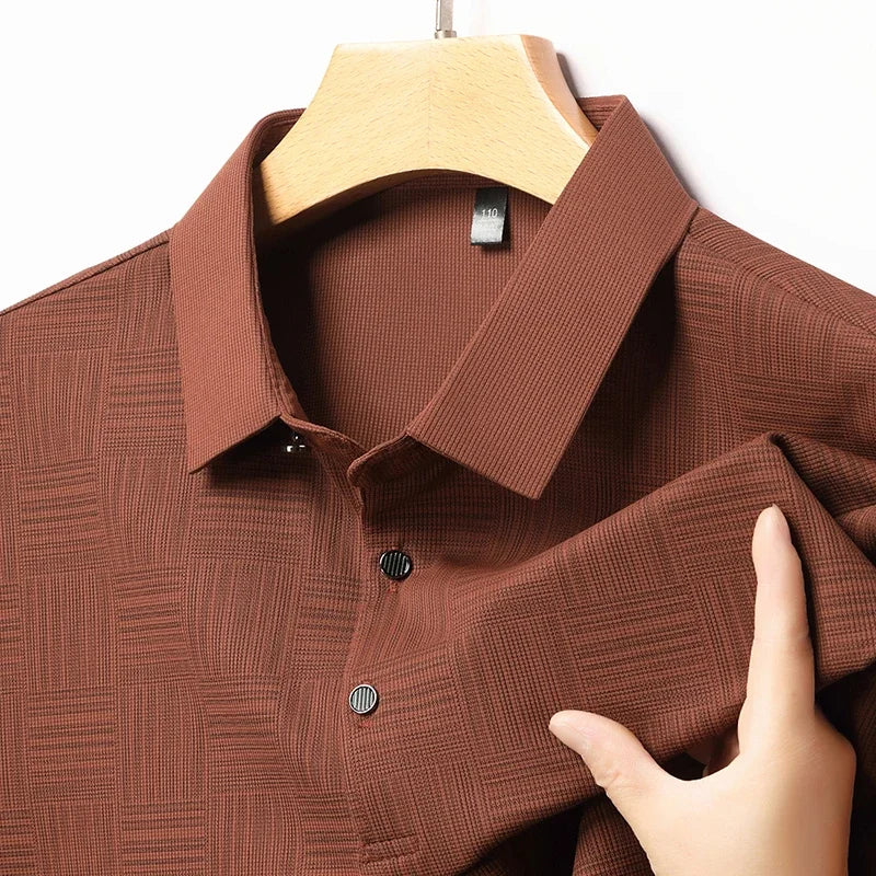2024 New Men's Polo Shirt: Printed, Business-Casual, and Breathable