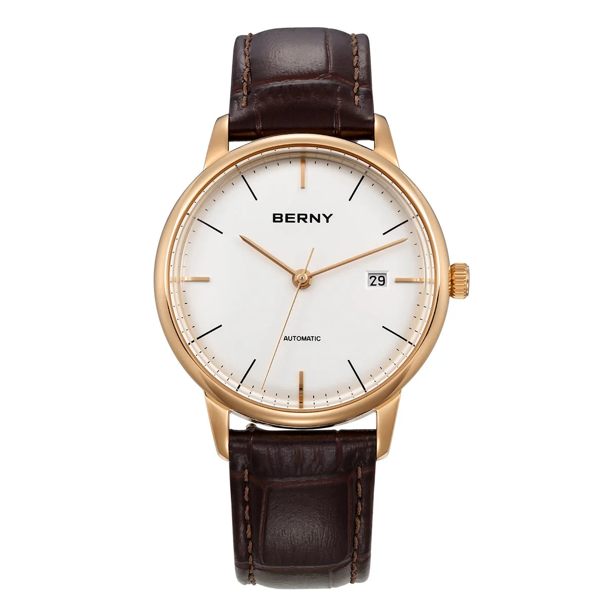 BERNY Luxury Mechanical Watch: MIYOTA 9015 Automatic Luminous Wristwatch for Men