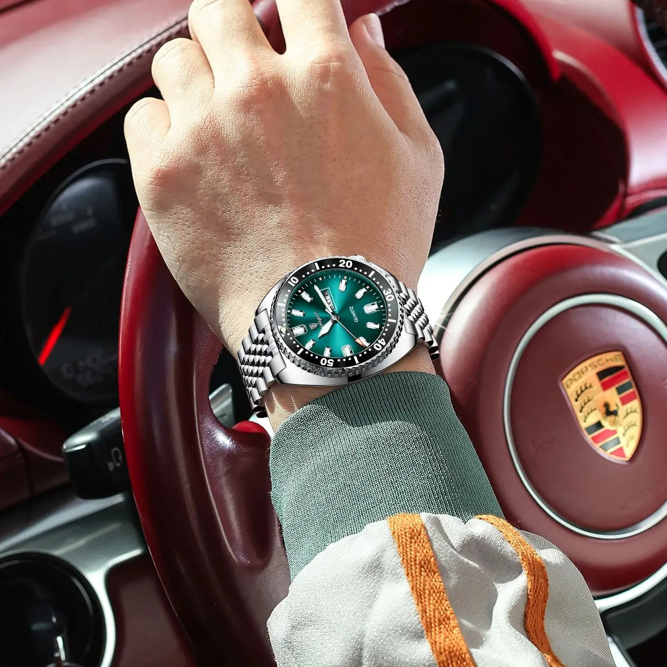 POEDAGAR Luxury Business Watch: Men's Waterproof Quartz with Date and Luminous Hands