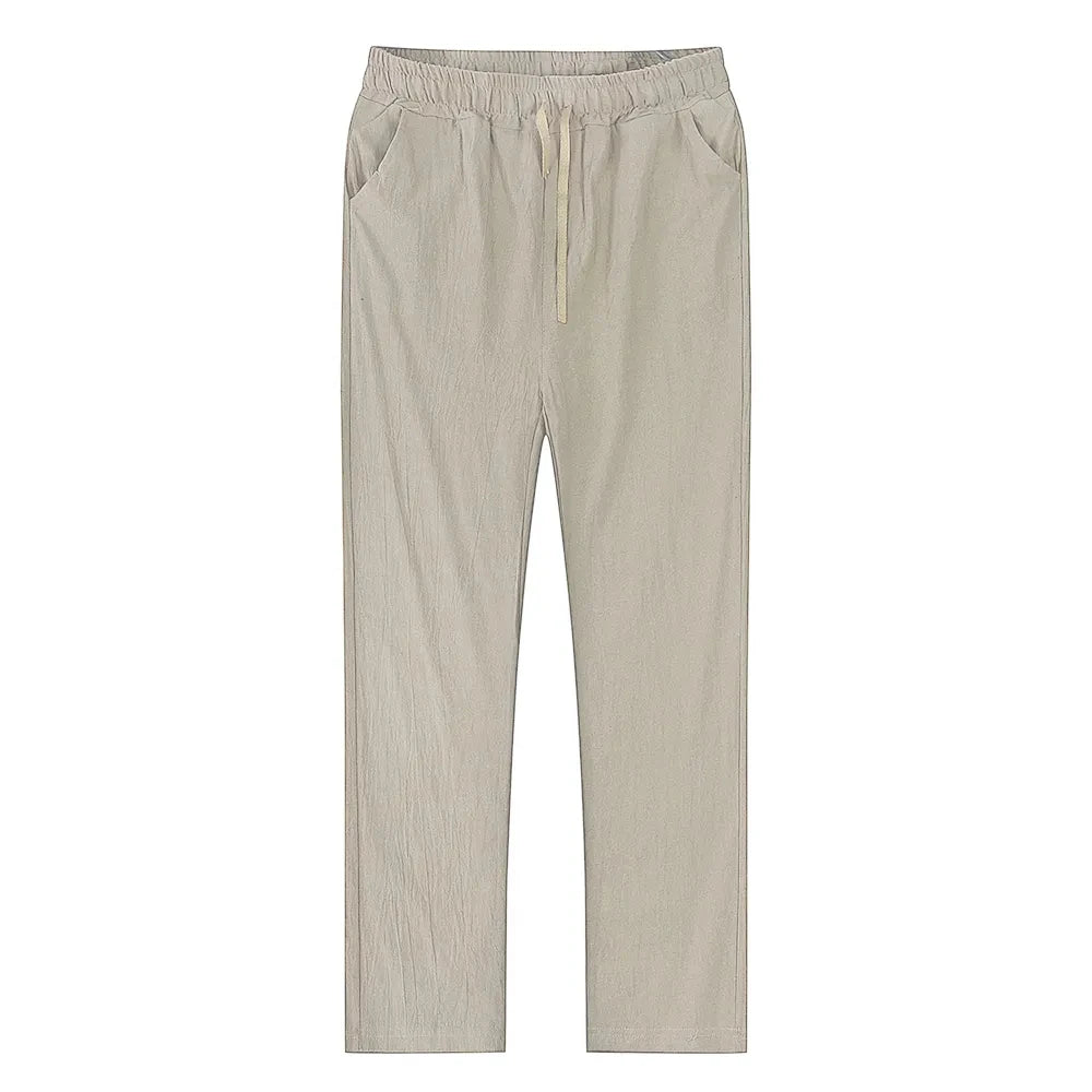 Men's Cotton Linen Pants: Breathable and Casual for Autumn