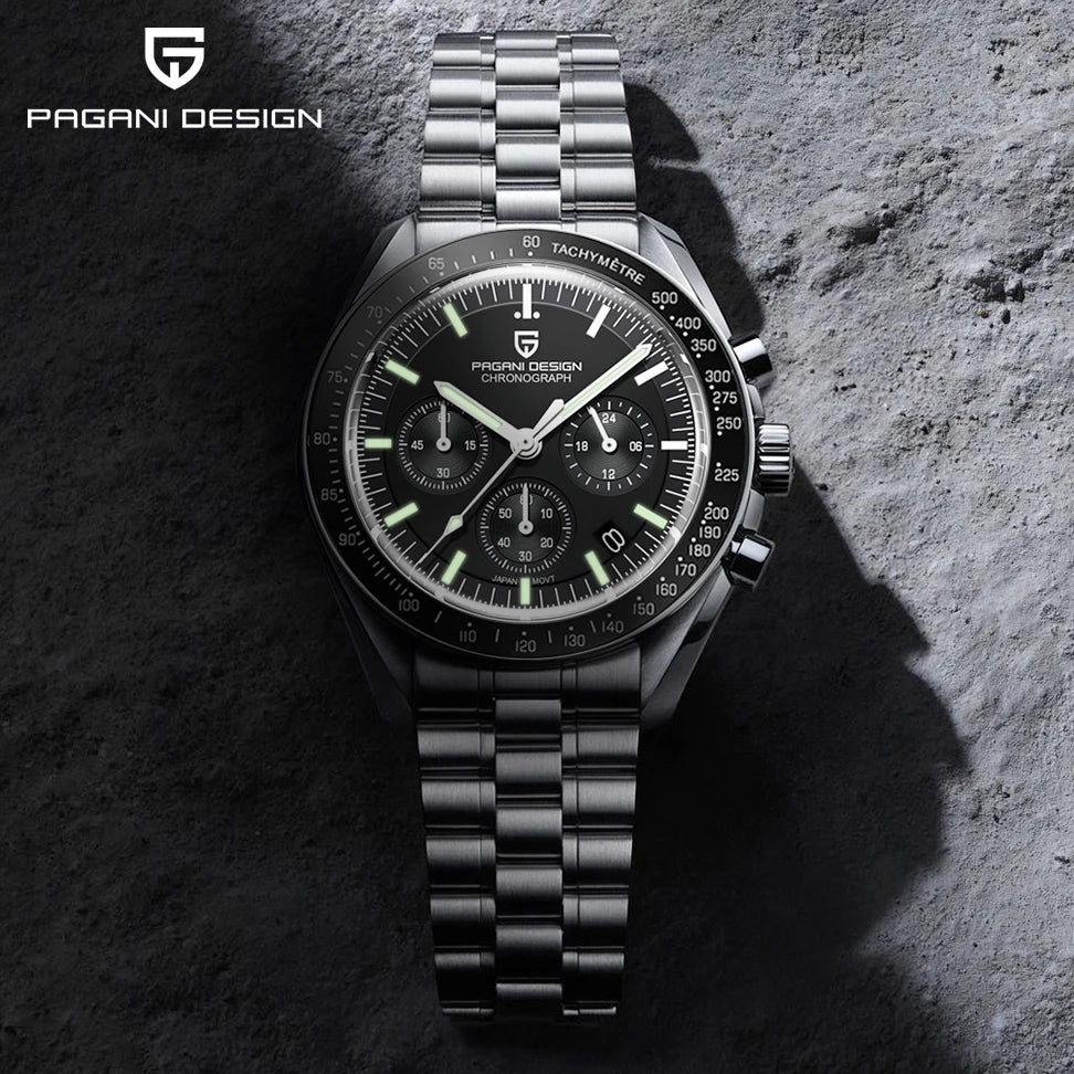 PAGANI DESIGN 2025: Top Luxury Quartz Watch for Men with Chronograph and Sapphire Mirror