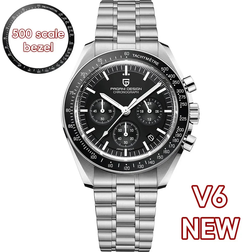 PAGANI DESIGN 2025: Top Luxury Quartz Watch for Men with Chronograph and Sapphire Mirror