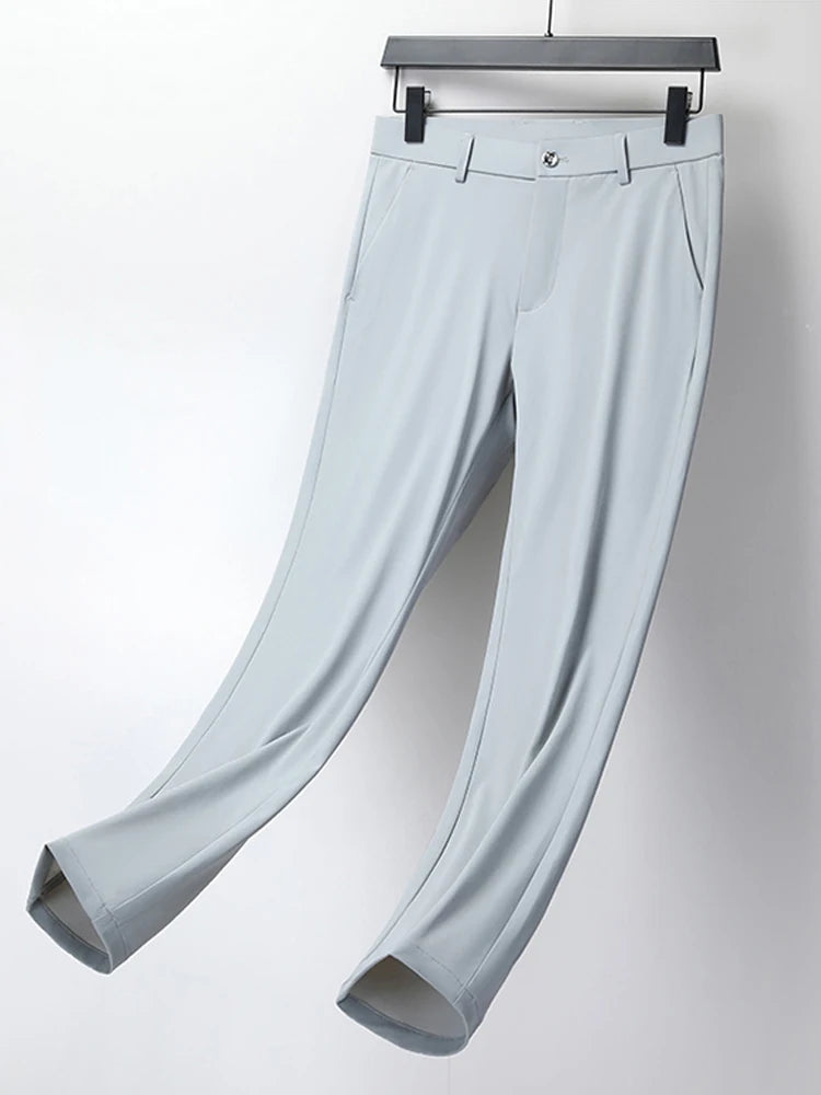 Men's Summer Golf Pants: Korean Fashion, Ice Silk, and Slim Fit for a Cool Look