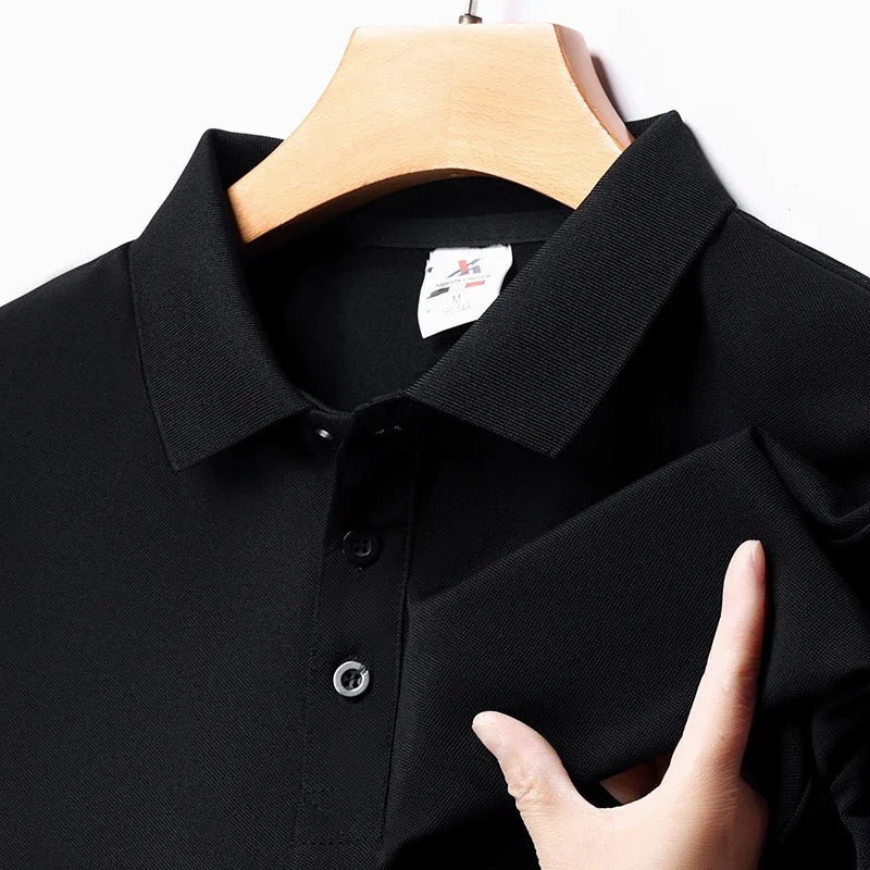 Men's Solid Polo Shirt: Fashionable, Breathable, and Comfortable for Summer